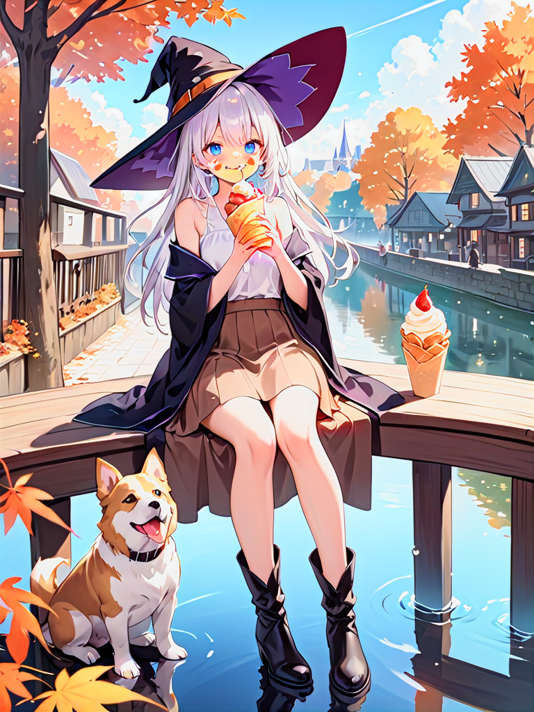 20241396-1904175768-(masterpiece),(bestquality),crepe,1girl,elaina (majo no tabitabi),broom,hat,blue eyes,outdoors,witch hat,cream on face,long hair.png